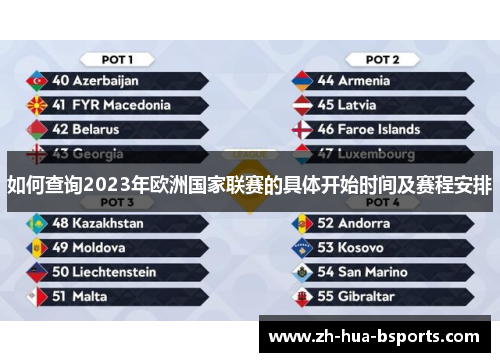 如何查询2023年欧洲国家联赛的具体开始时间及赛程安排